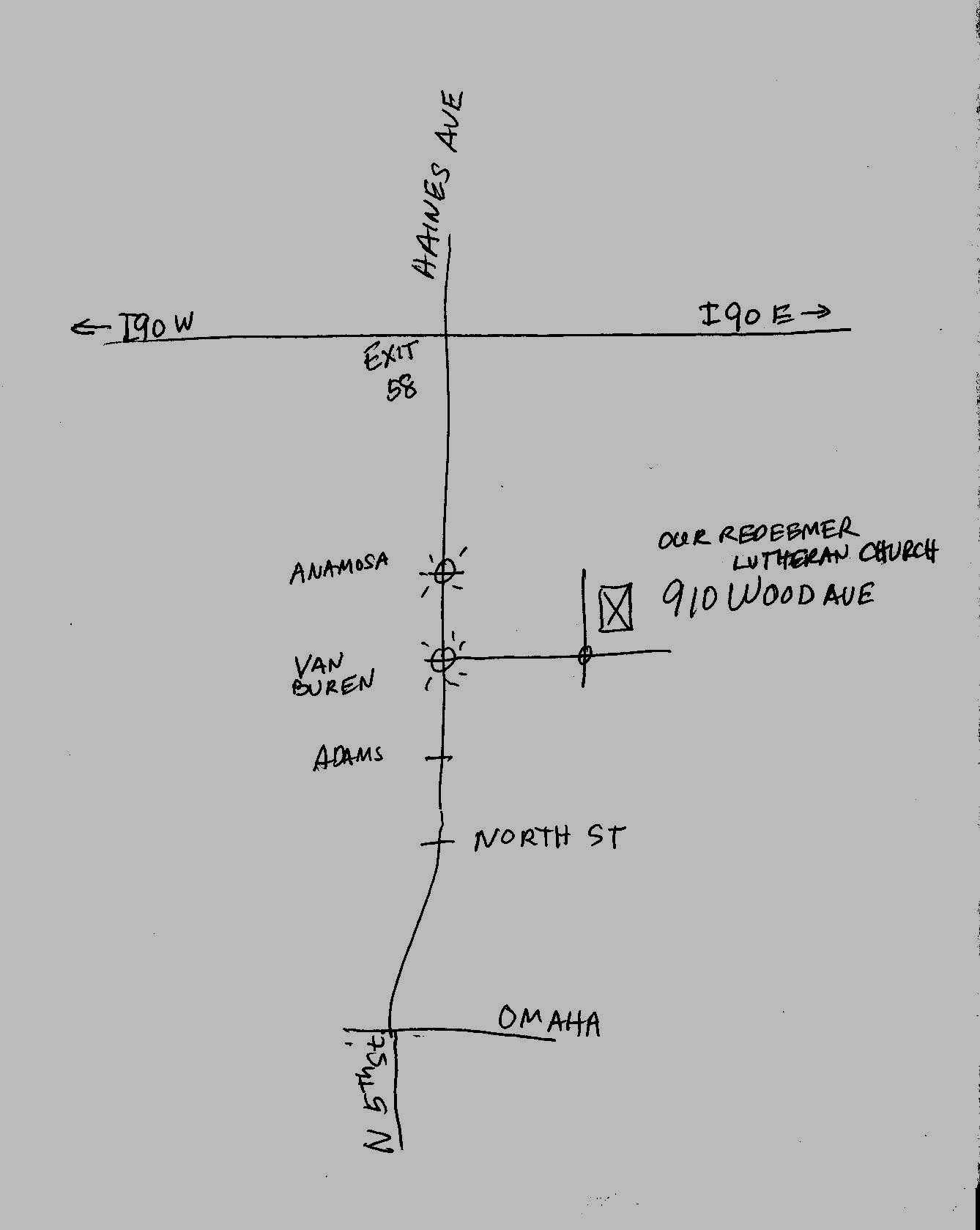 This is a map to our meeting place and workshop.